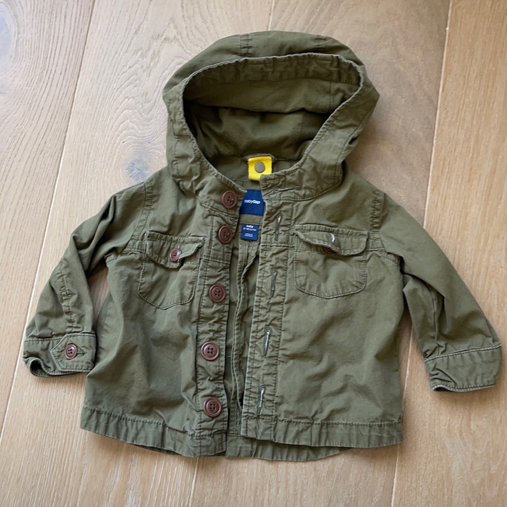 Beautiful GAP green parka jacket 12-18months